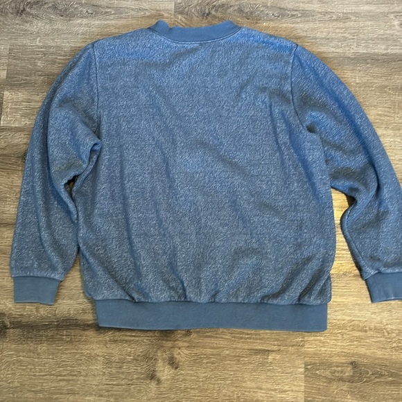 Bon Worth Vintage Sweater Blue Embroidered Buttons Medium Petite - Picture 3 of 3